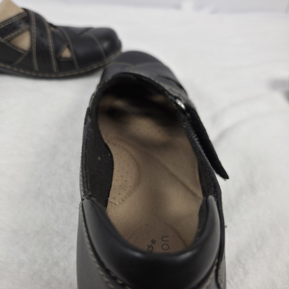 Clarks Women's Size 8.5 M Ashland Spin Q Black Leather Shoes - Picture 11 of 16
